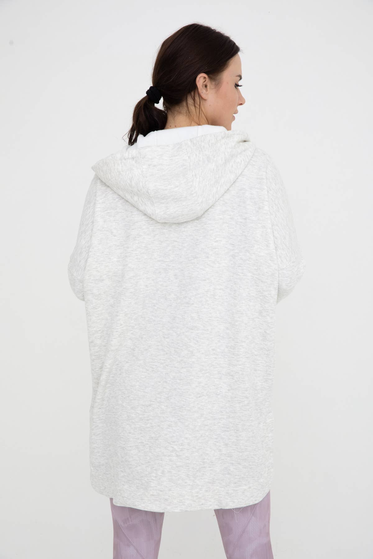 Longline Zip-Up Jacket with Hood