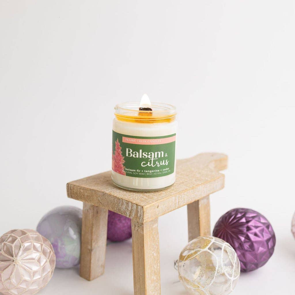 BALSAM & CITRUS SOY WAX CANDLE: 8OZ
