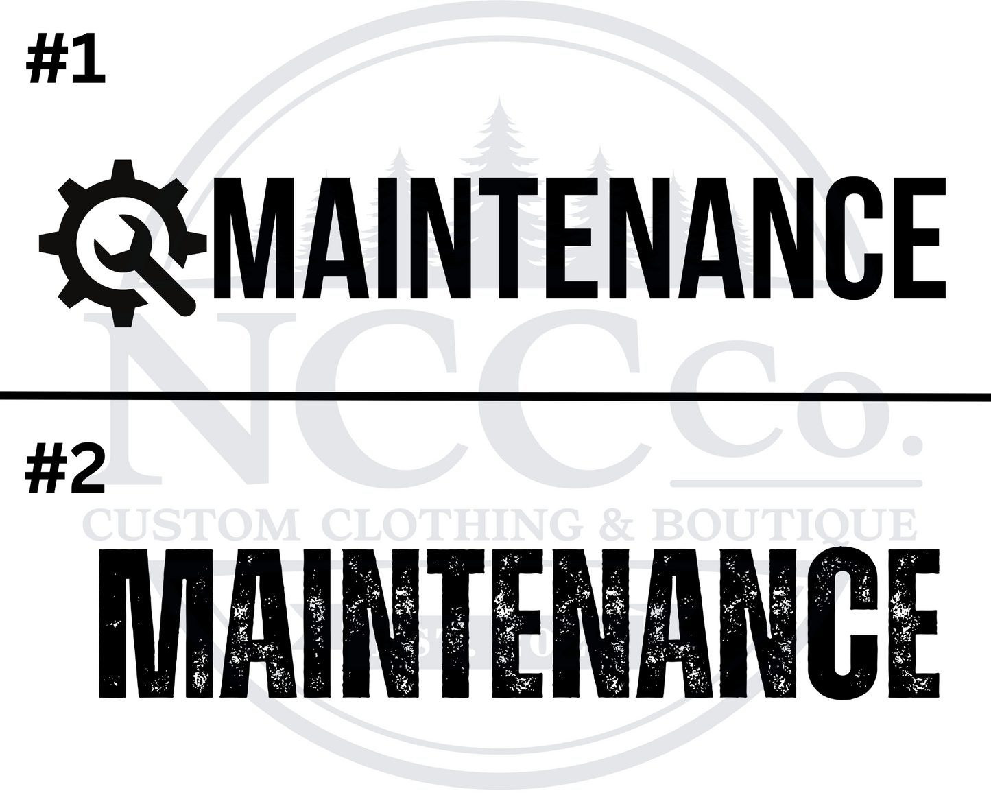 Maintenance - Centre Chest Designs