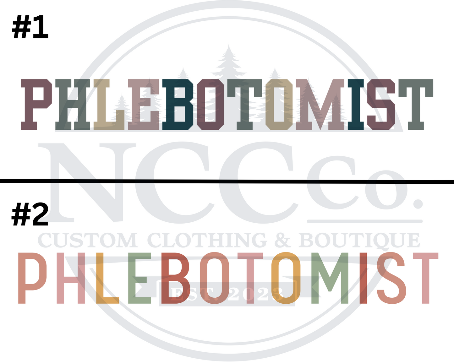 Phlebotomist - Centre Chest Designs