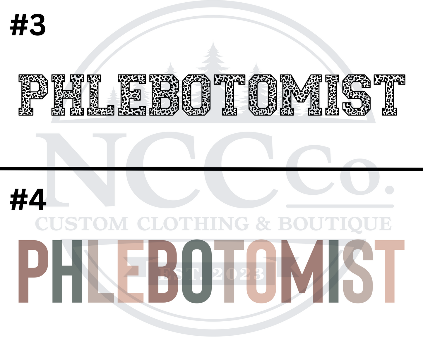 Phlebotomist - Centre Chest Designs