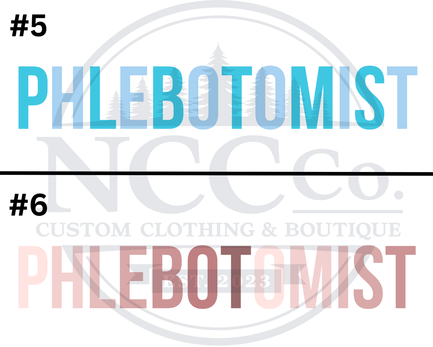 Phlebotomist - Centre Chest Designs