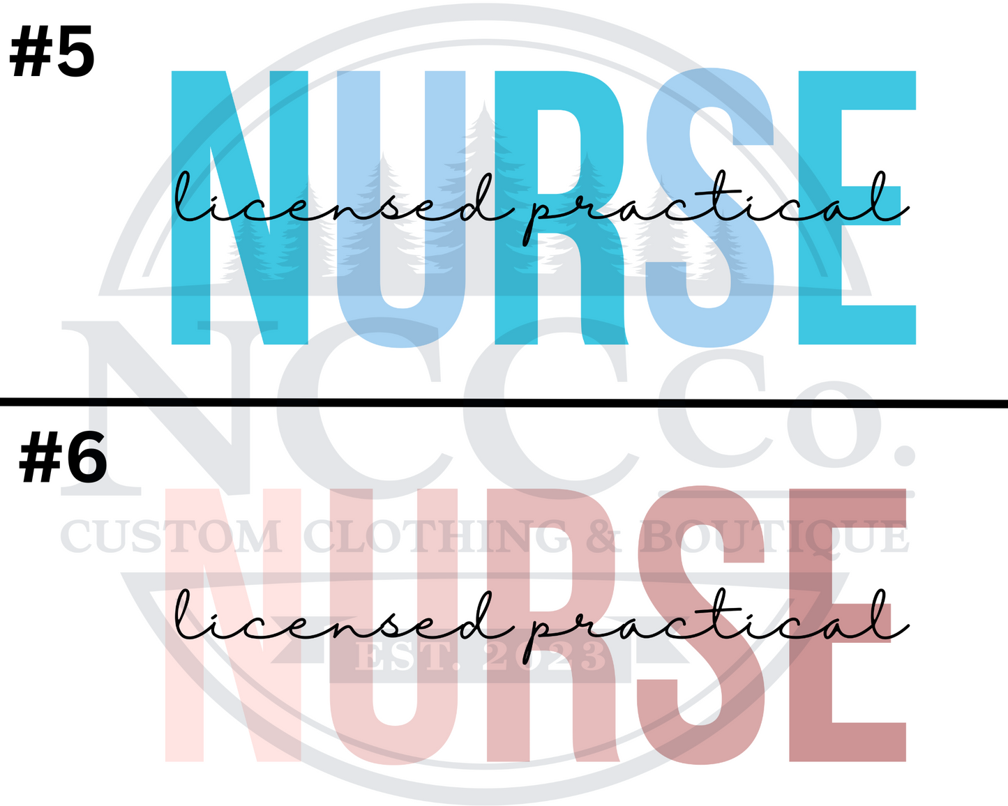 Licensed Practical Nurse - Centre Chest Designs