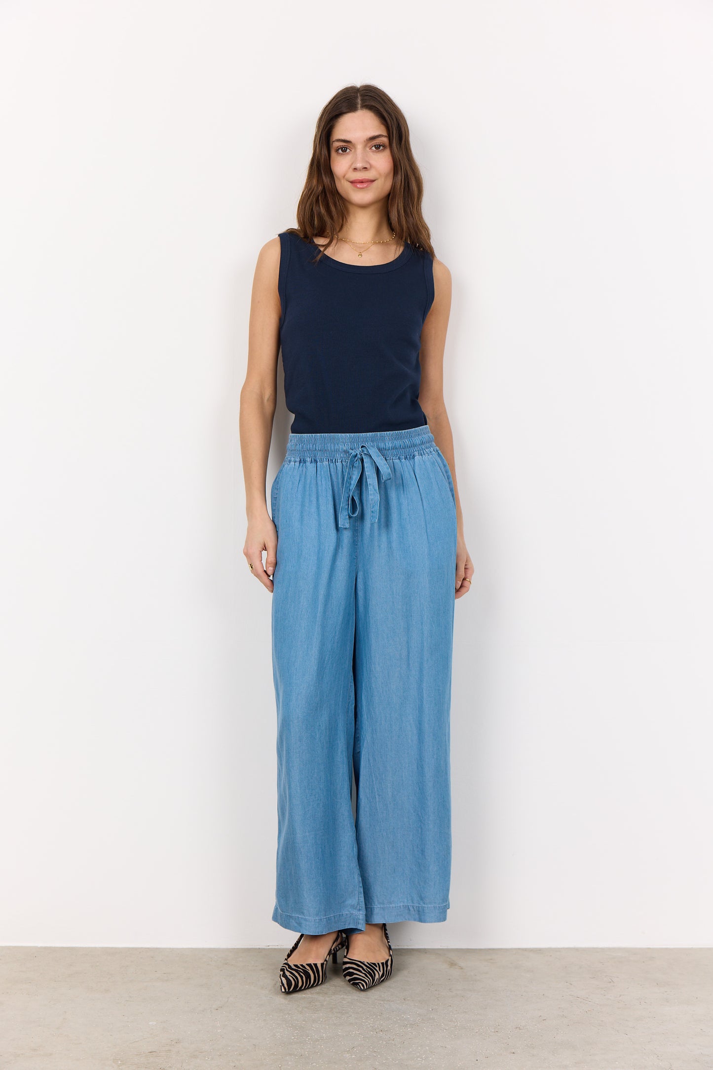 Liv Denim-Look Relaxed Pants