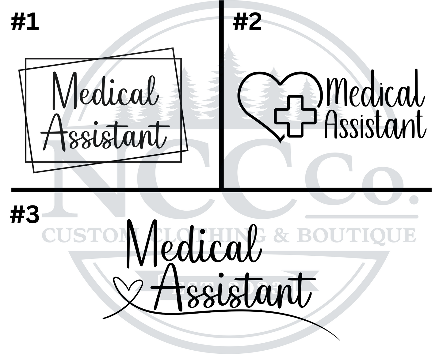 Medical Assistant - Left Chest Designs