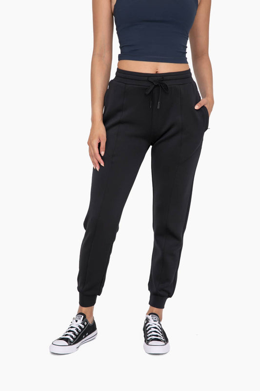 Cuffed Joggers with Zippered Pockets: SIZE S