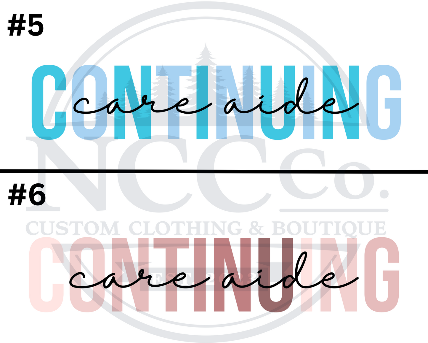 Care Aide - Centre Chest Designs