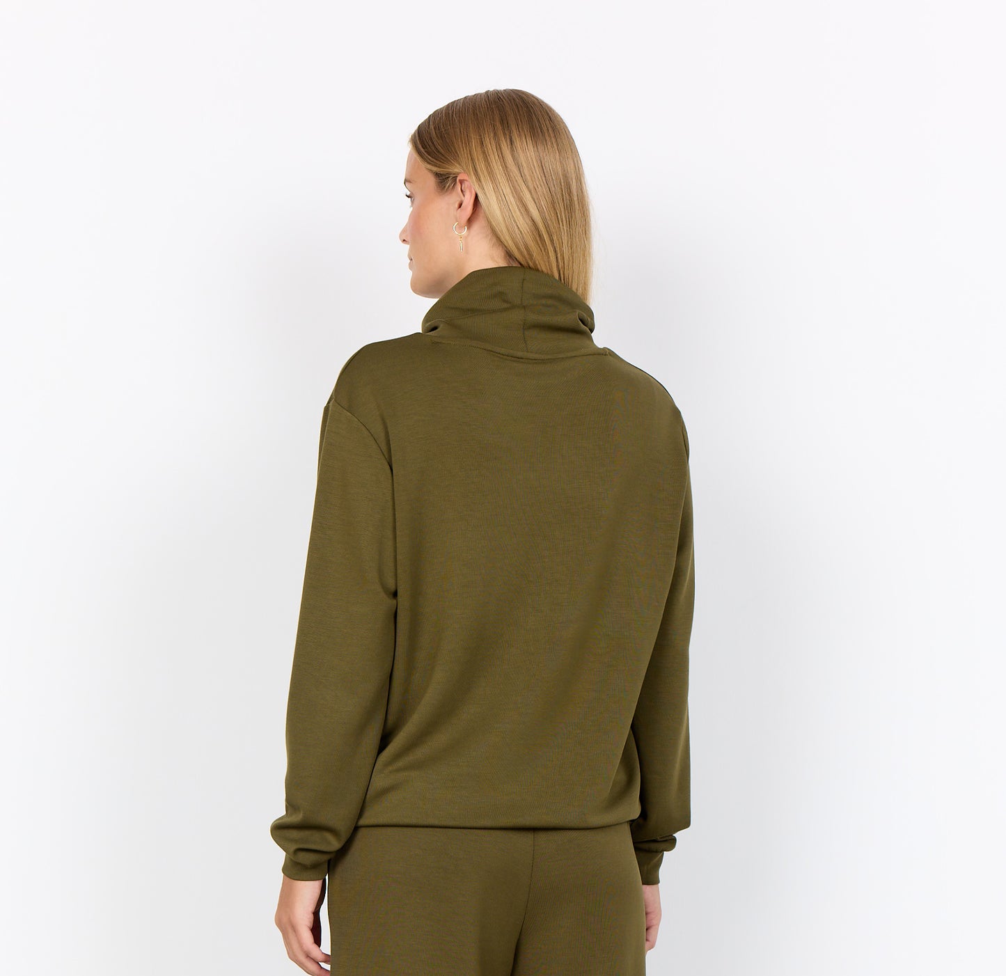 Banu Cowl Neck Lightweight Sweater - Dark Olive
