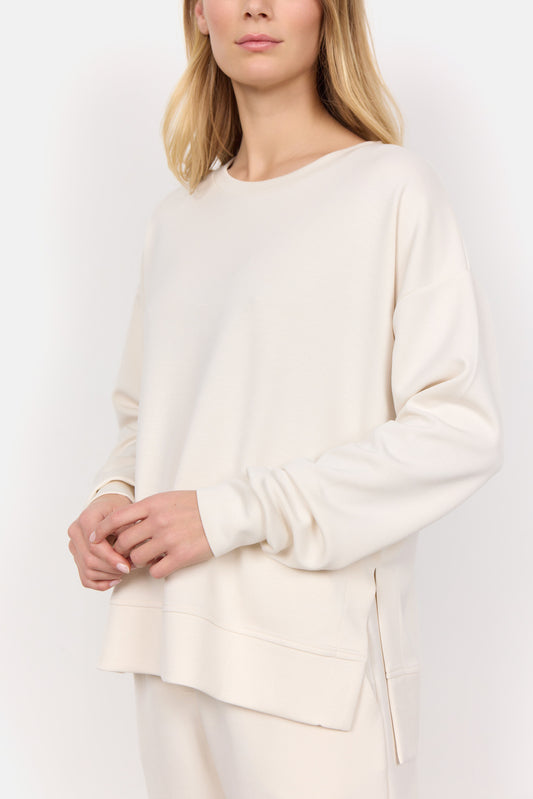 Banu Side Slit Long Sleeve - Cream