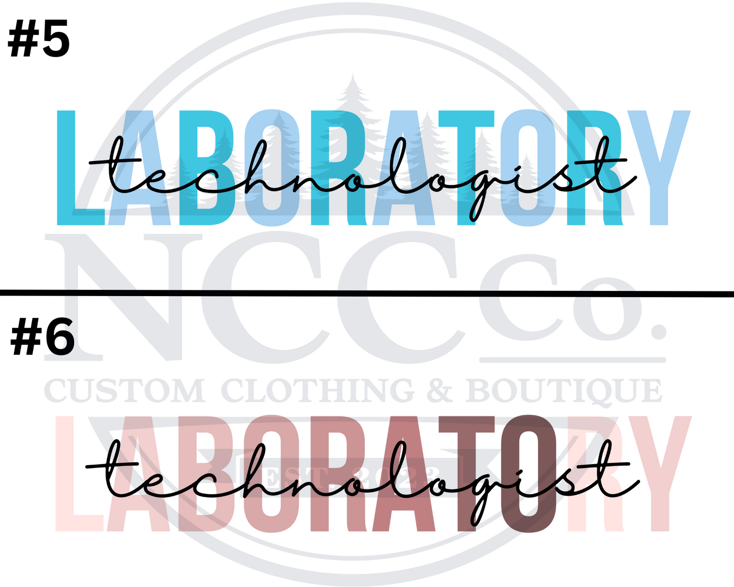 Lab Tech - Centre Chest Designs