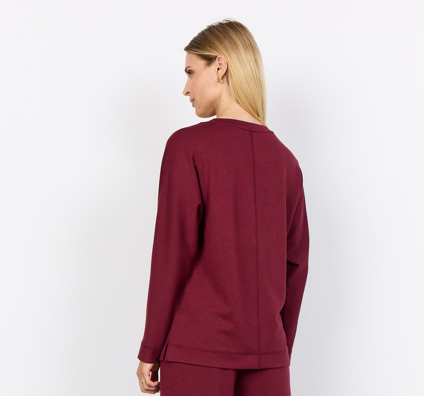 Banu Seam Detail Long Sleeve - Dark Red