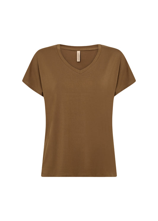 Marica V-Neck T-Shirt - Misty Olive