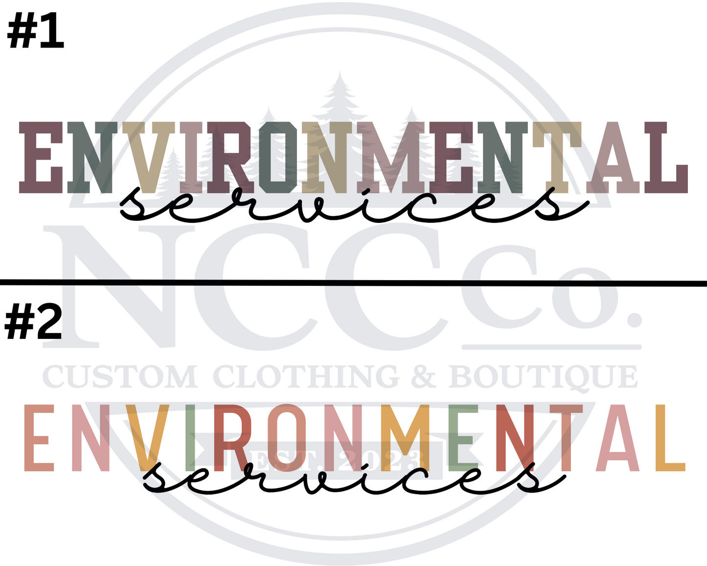 Environmental Services - Centre Chest Designs