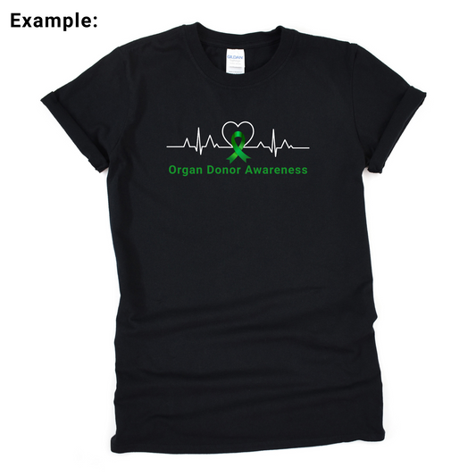 Ribbon & Heartbeat Design - Unisex Adult