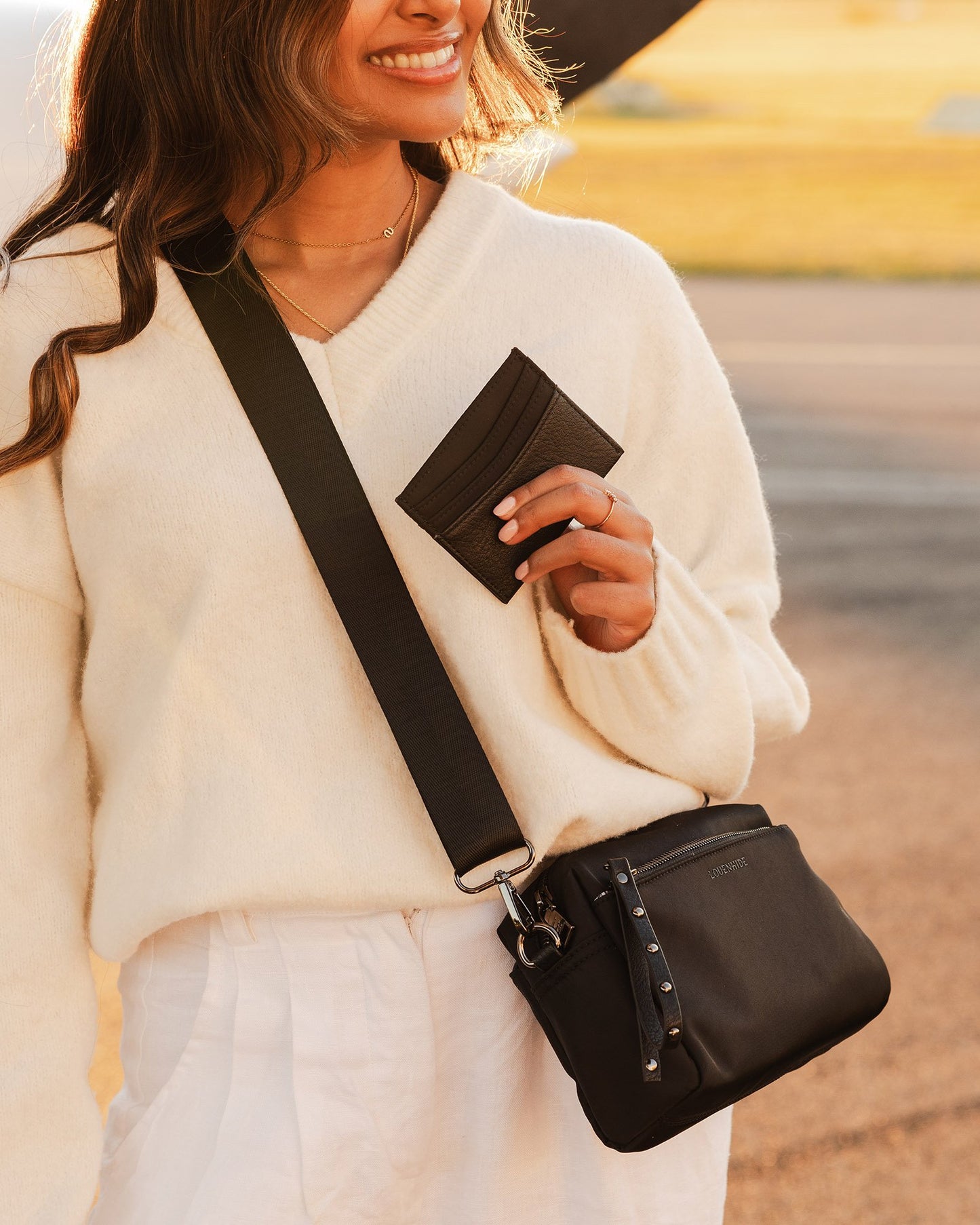 Rowie Nylon Crossbody Bag - Black
