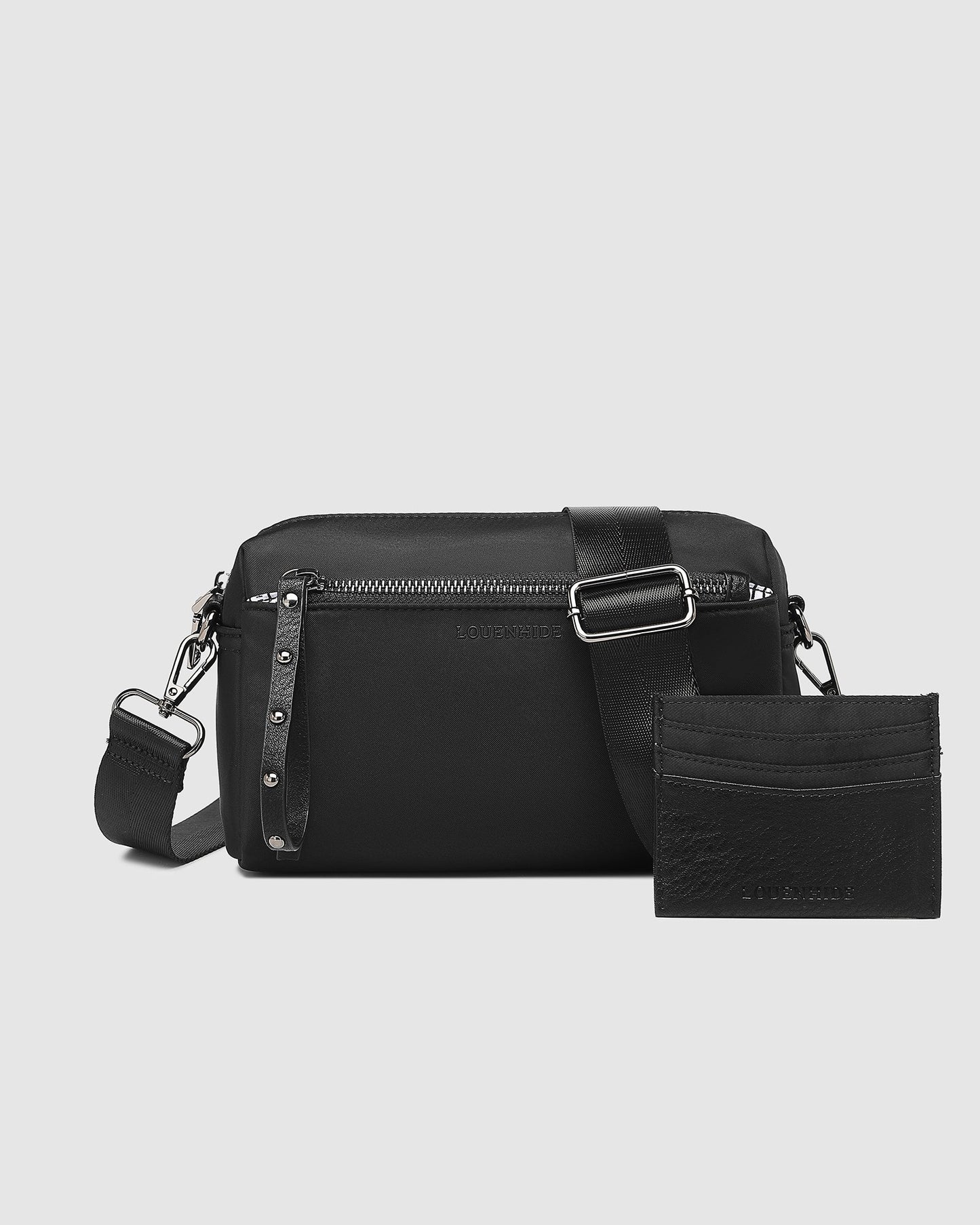 Rowie Nylon Crossbody Bag - Black