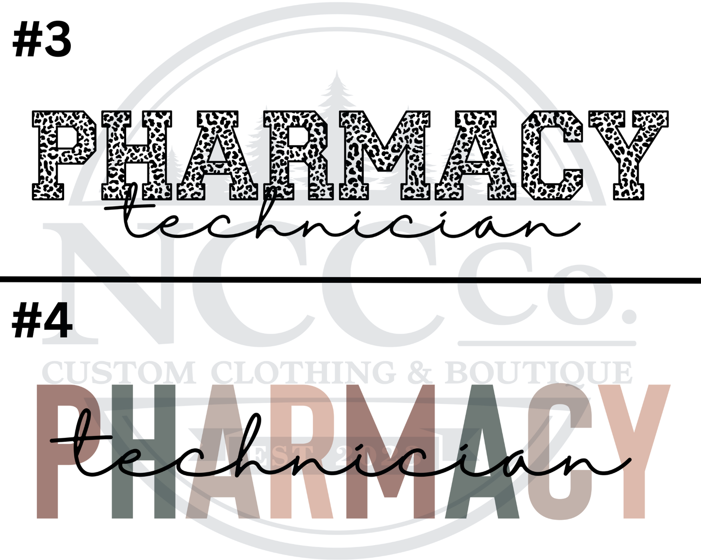 Pharmacy Tech - Centre Chest Designs