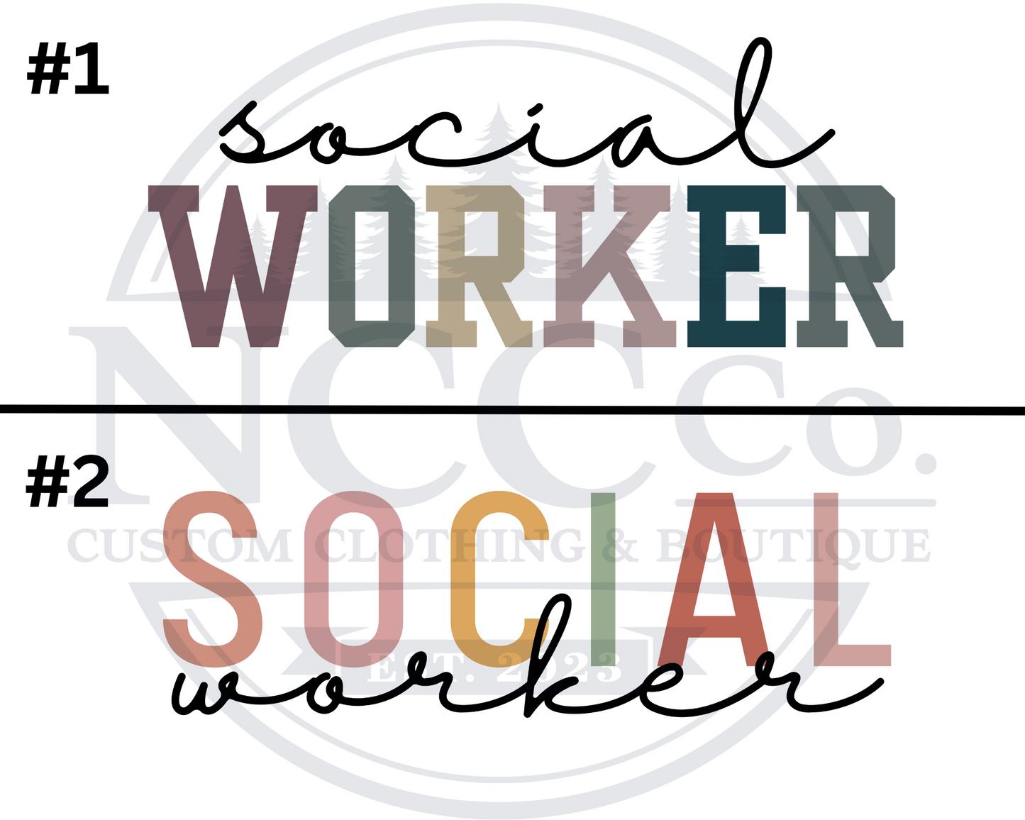 Social Worker Centre Chest Designs