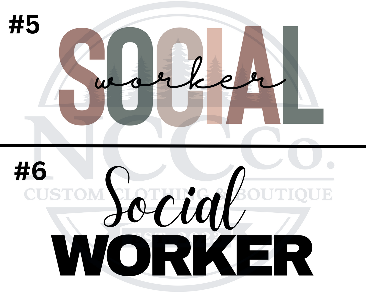 Social Worker Centre Chest Designs