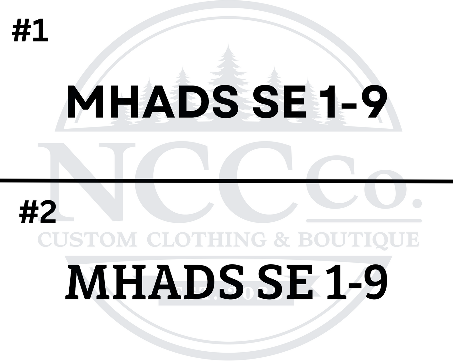 MHADS SE 1-9 Centre Chest Designs