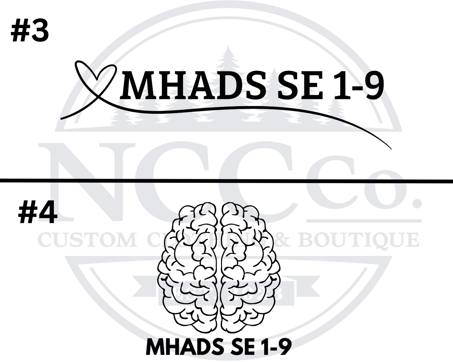 MHADS SE 1-9 Centre Chest Designs