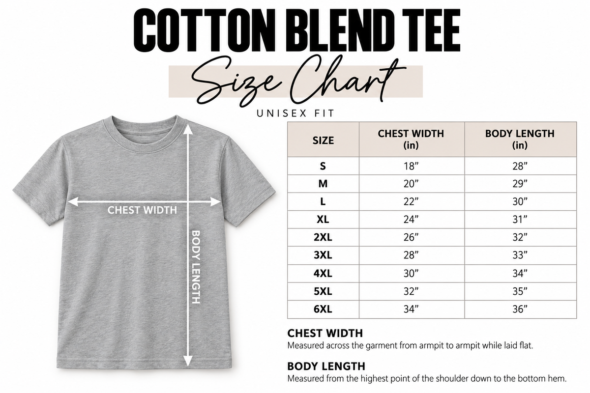 Adult Unisex T-shirt (Cotton/Poly Blend)
