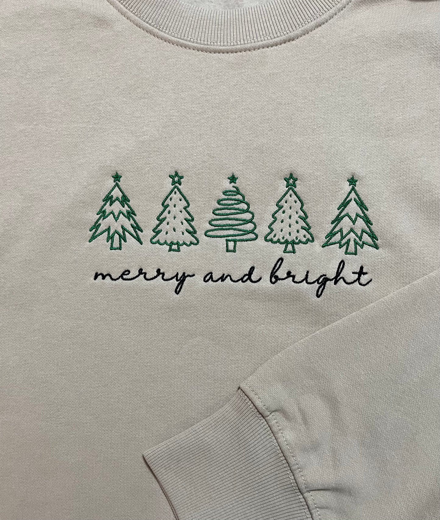 Embroidered Merry & Bright Crewneck