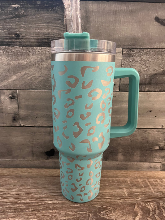 Leopard Engraved Tumbler - 40oz