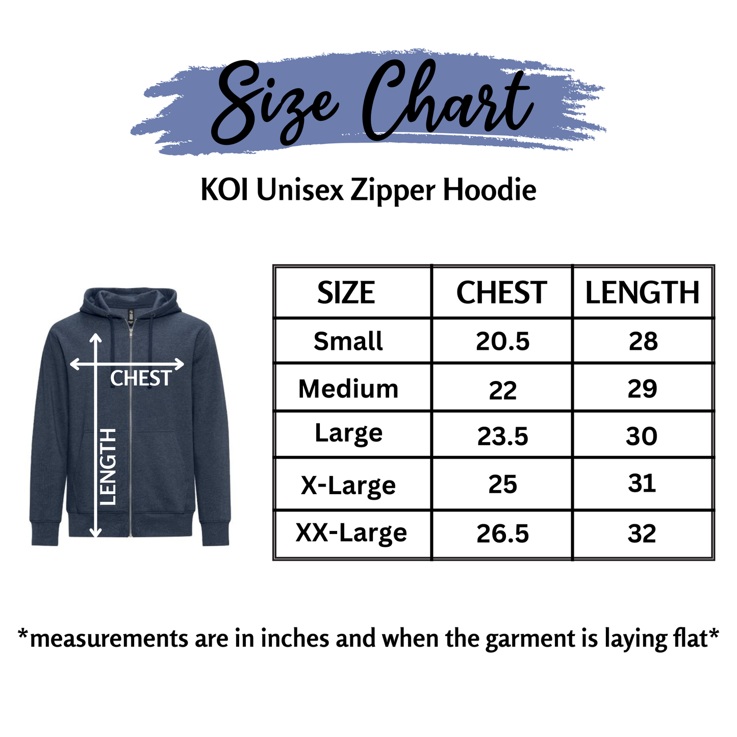 Unisex Full-Zip Hoodie (KOI) - Left Chest Design