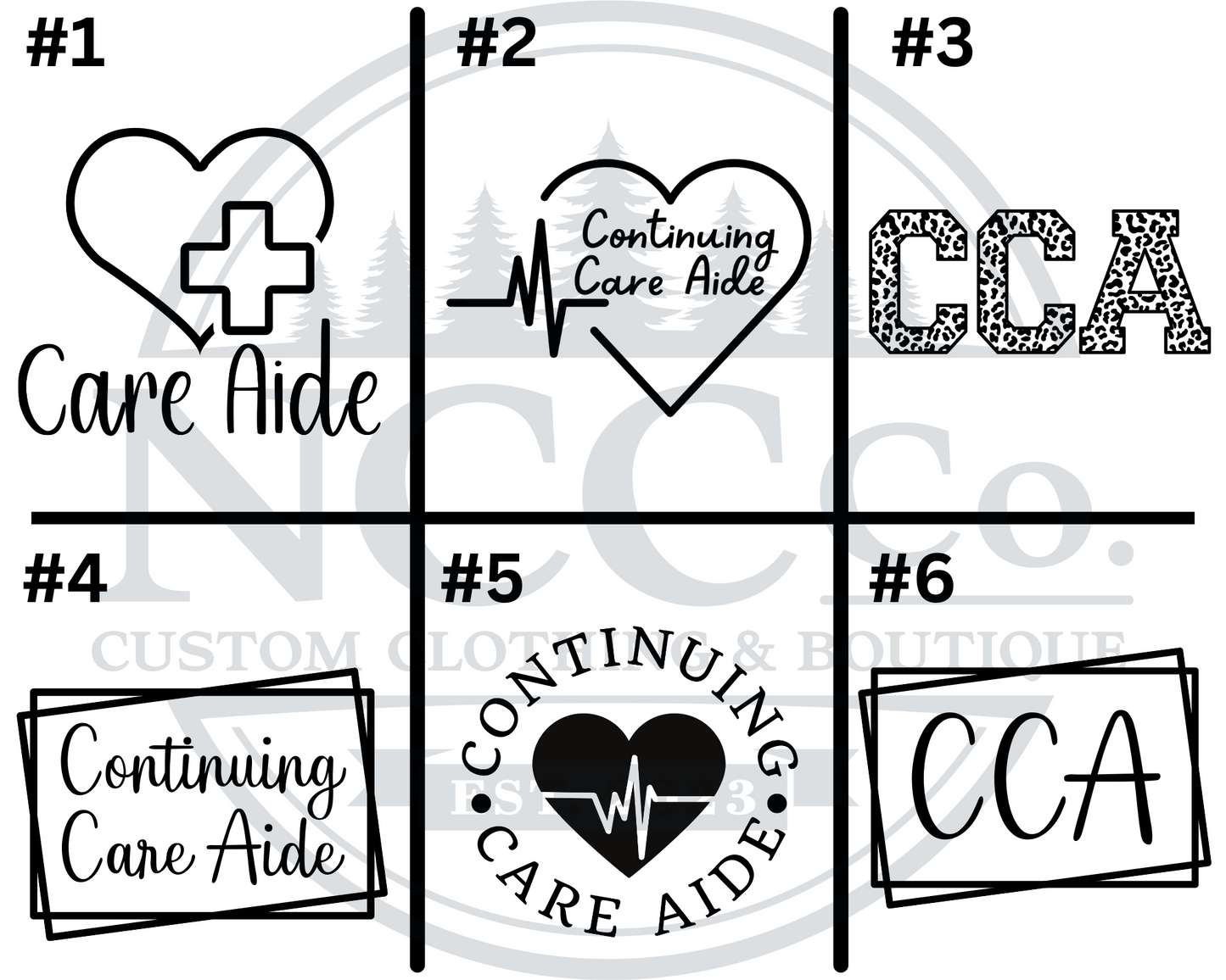 CCA - Left Chest Designs