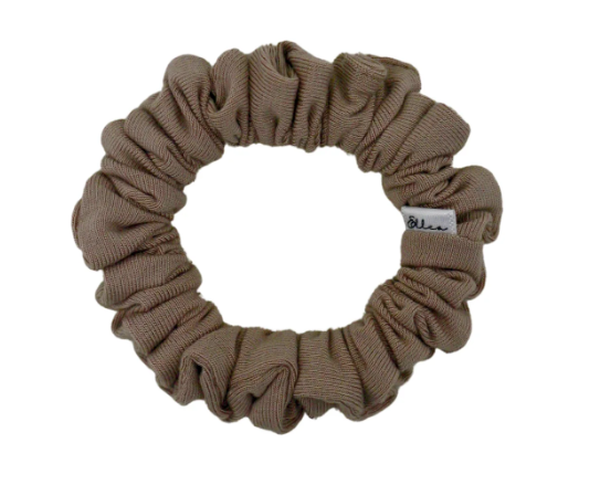 Cream Jersey Slim Scrunchie