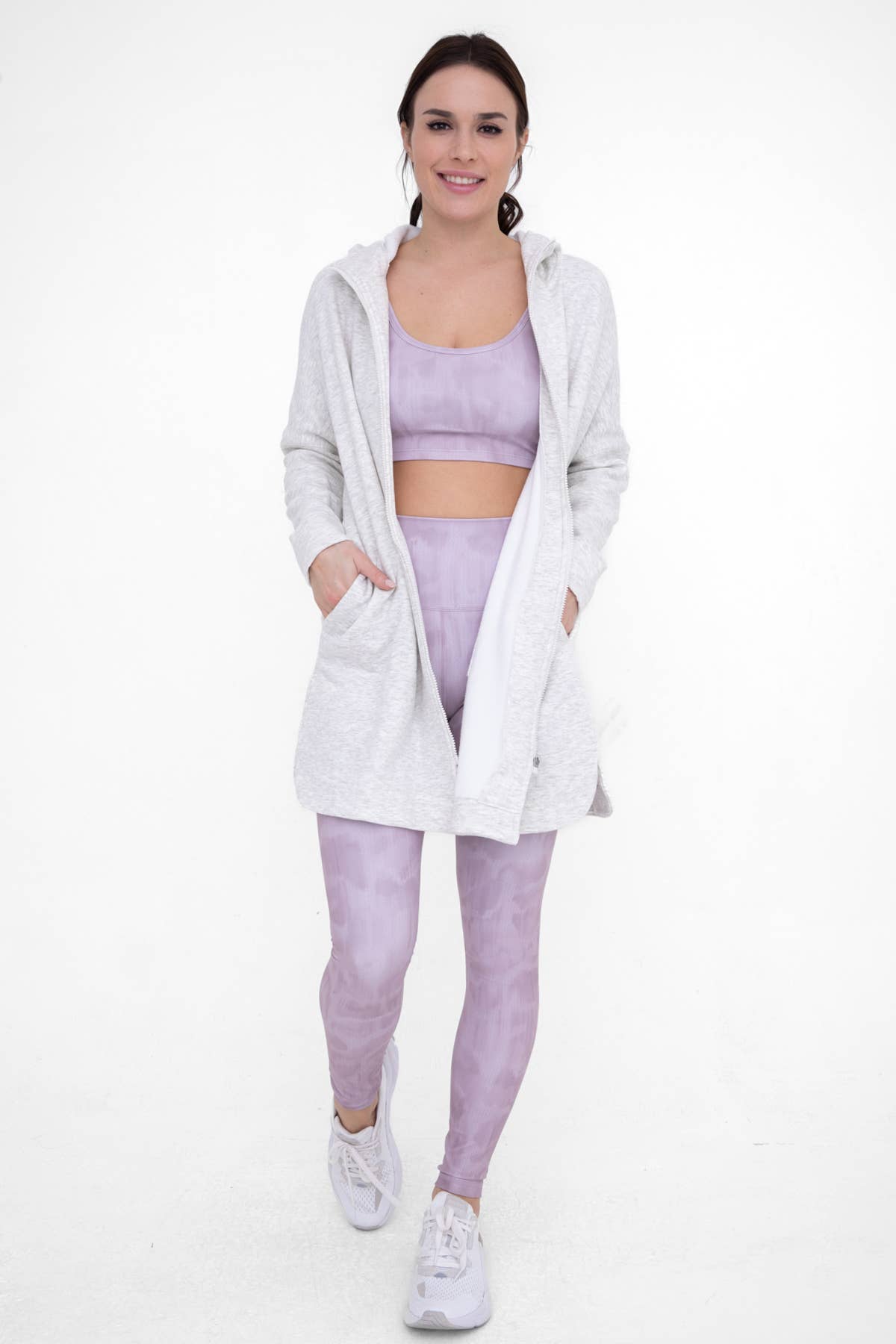 Longline Zip-Up Jacket with Hood