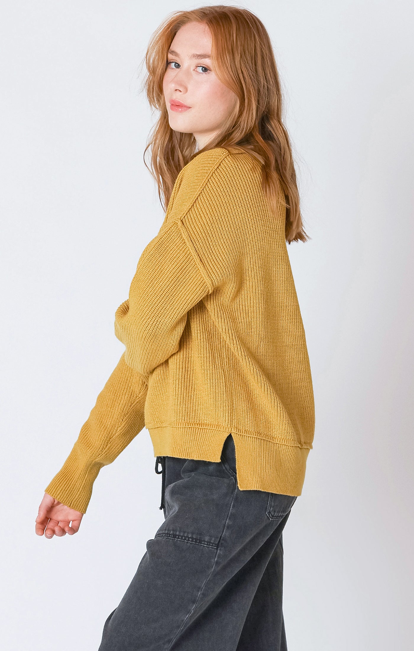 Mockneck Sweater - Ochre