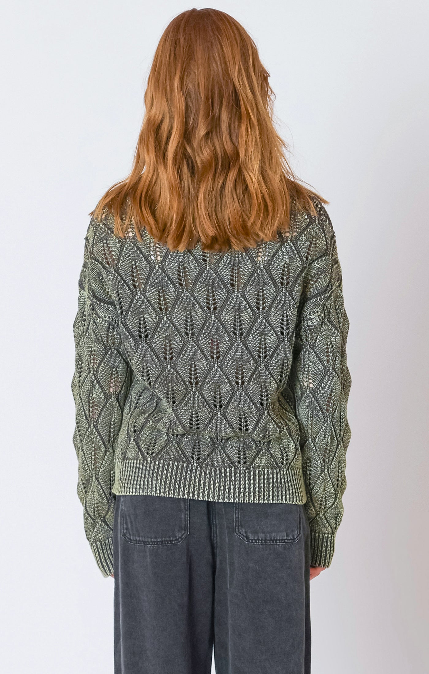 Pointelle Crewneck Sweater