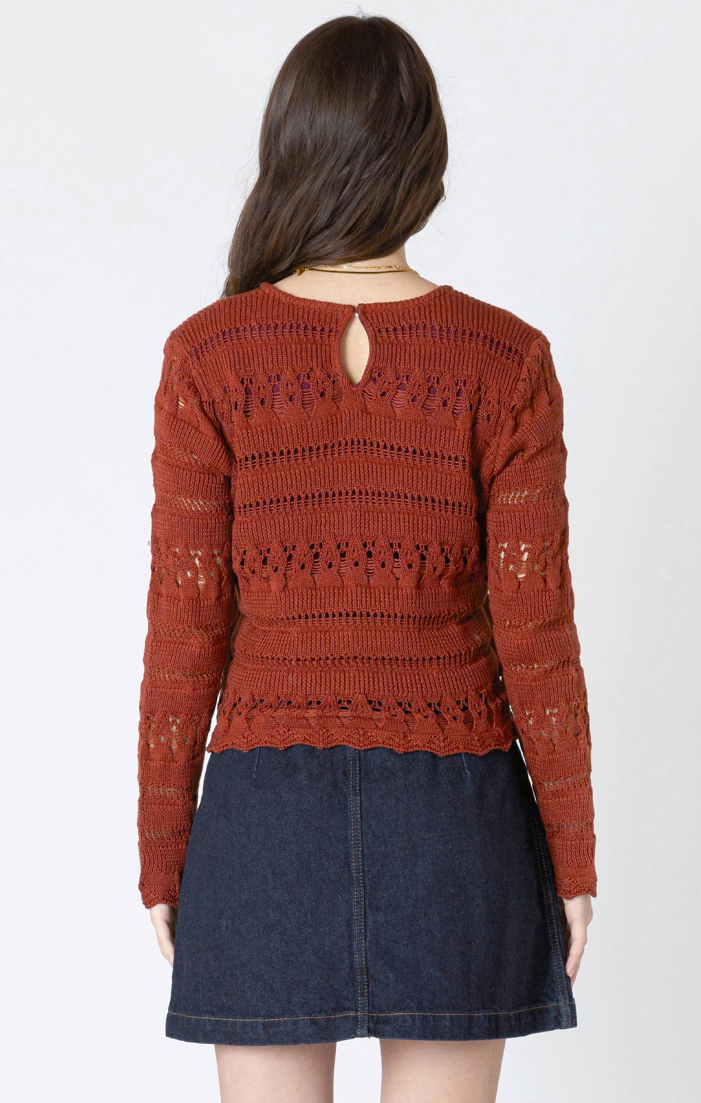 Scallop Hem Crochet Top