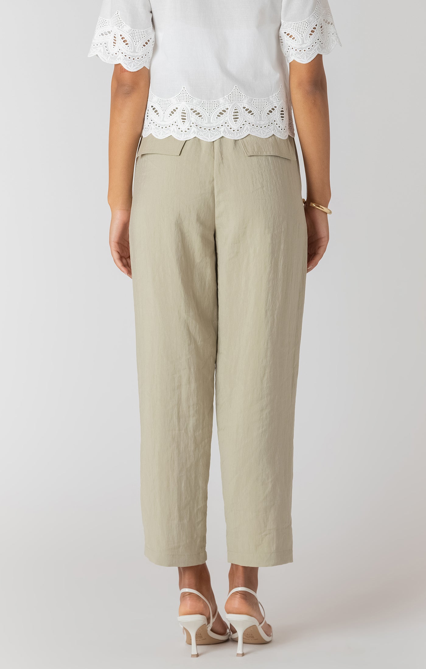 Straight Leg Casual Pant - Light Sage
