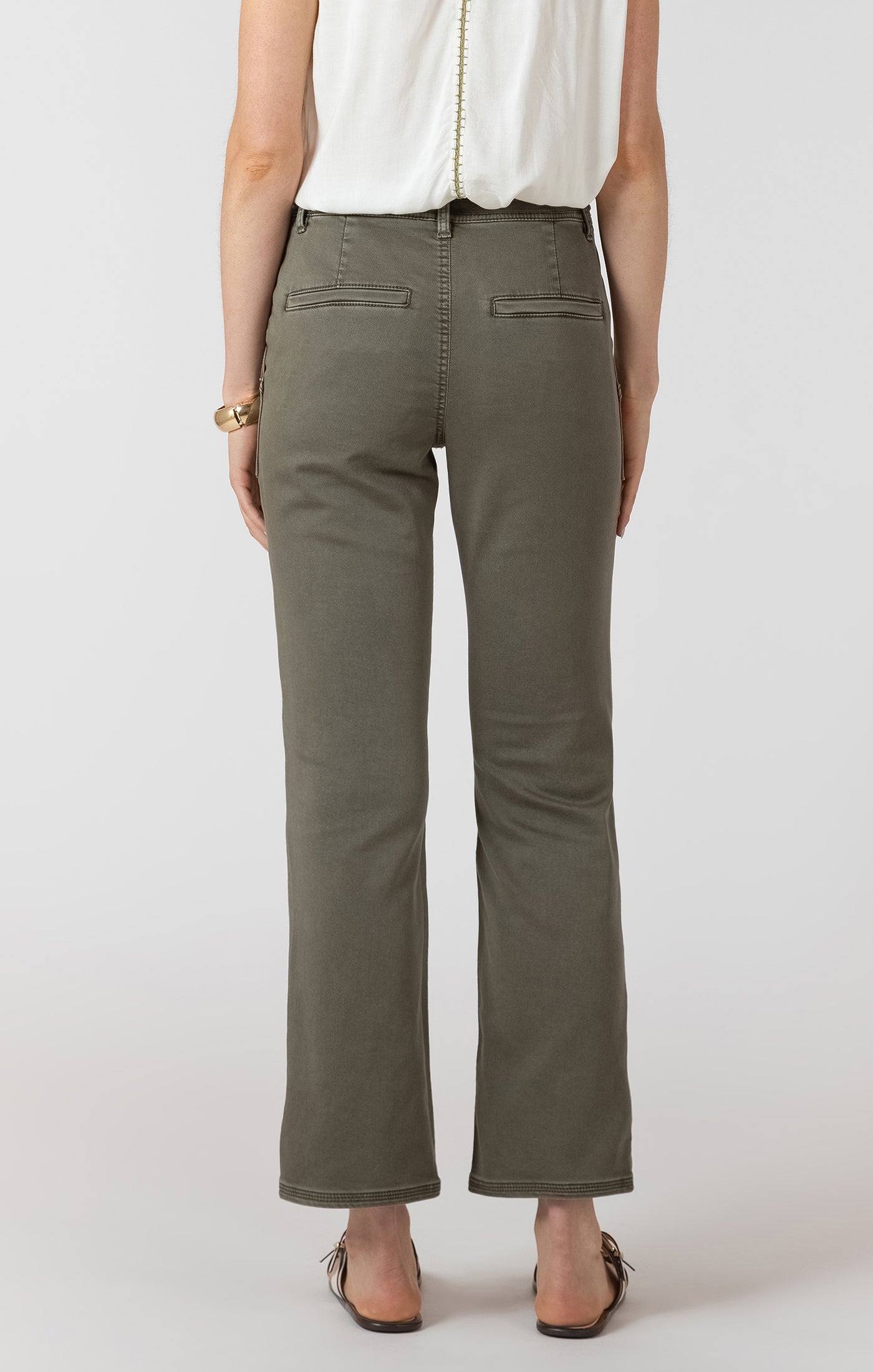 Relaxed Stretch Twill Pant - Army Green