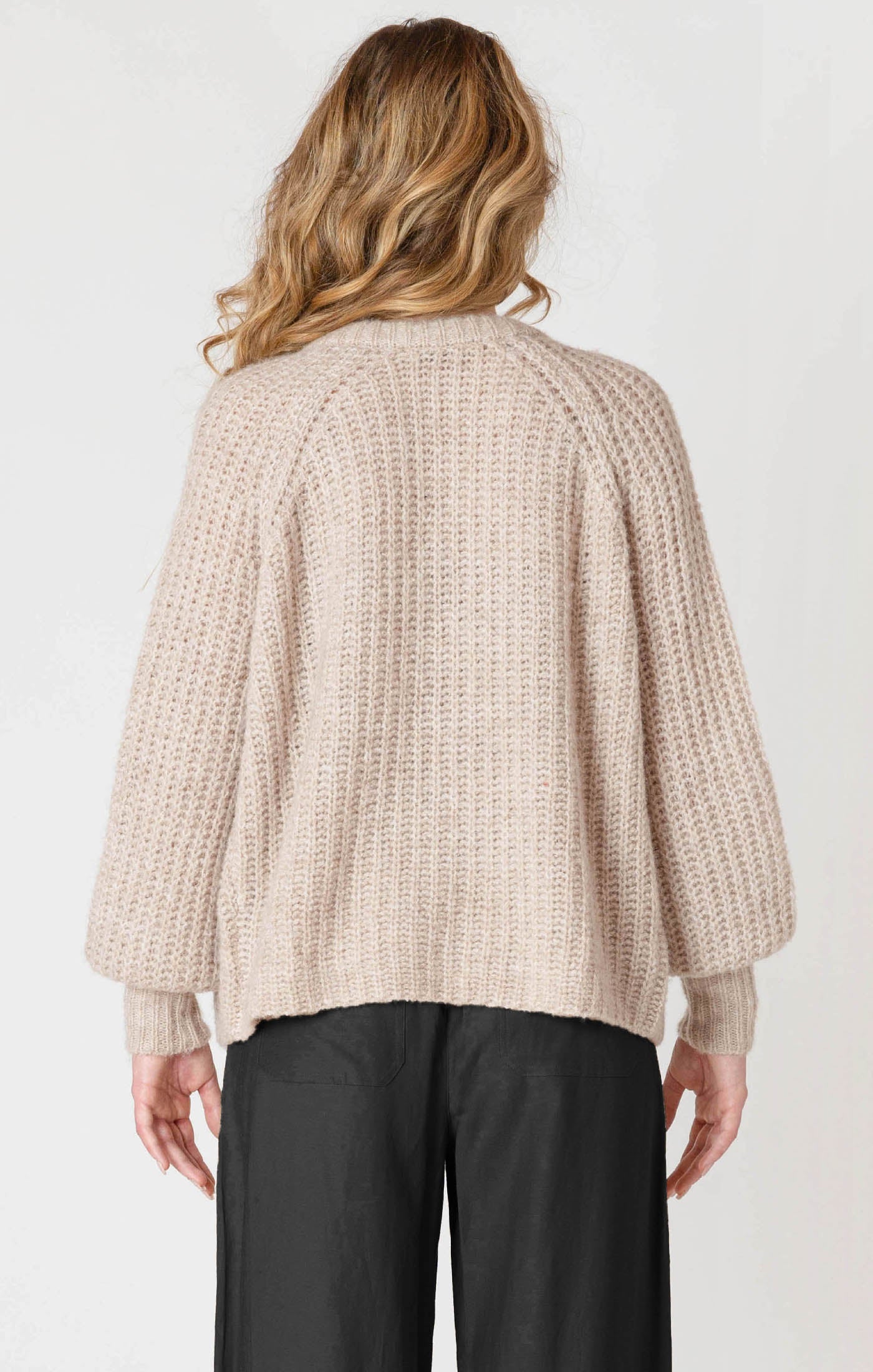 Crewneck Textured Cardigan
