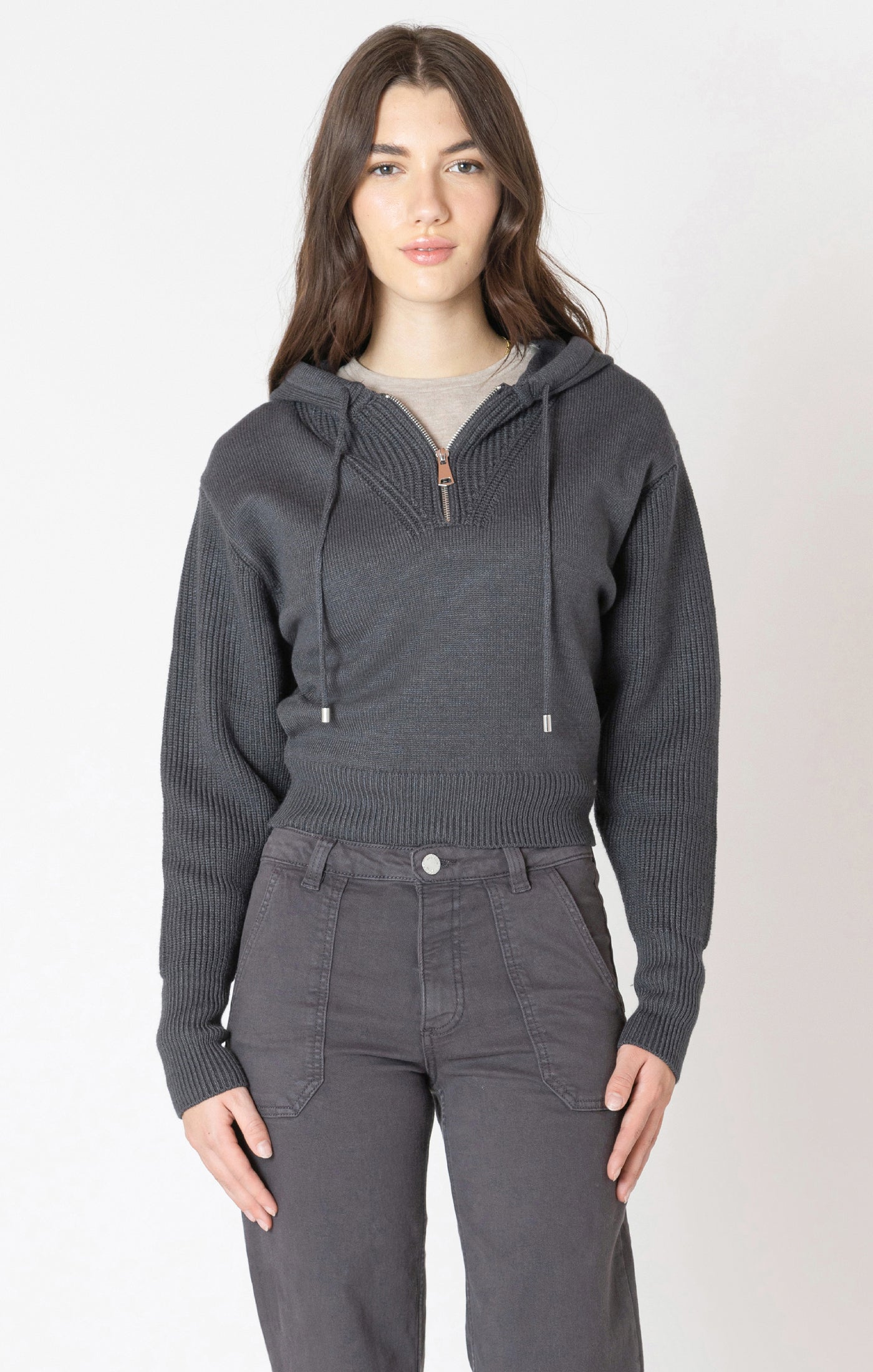 Half Zip Hooded Sweater