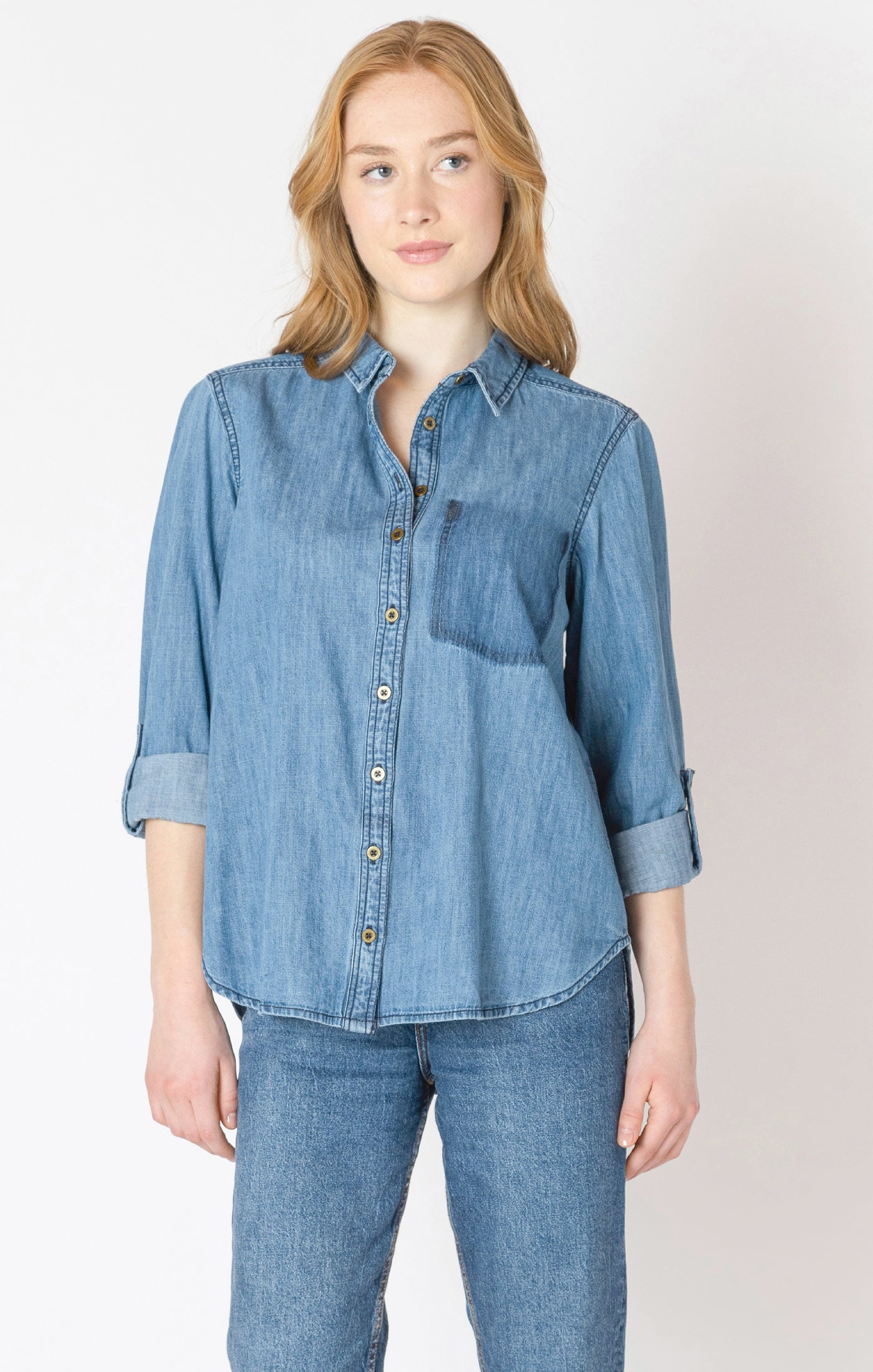 Washed Pocket Denim Shirt