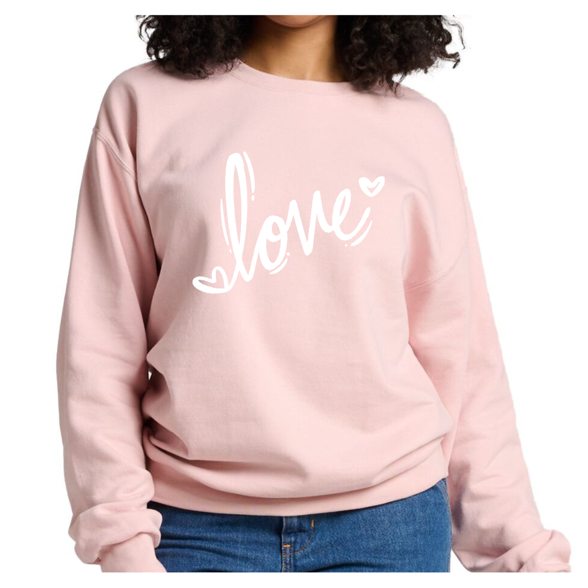 Love Crewneck - Soft Pink