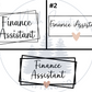 Finance Assistant - Left Chest Designs