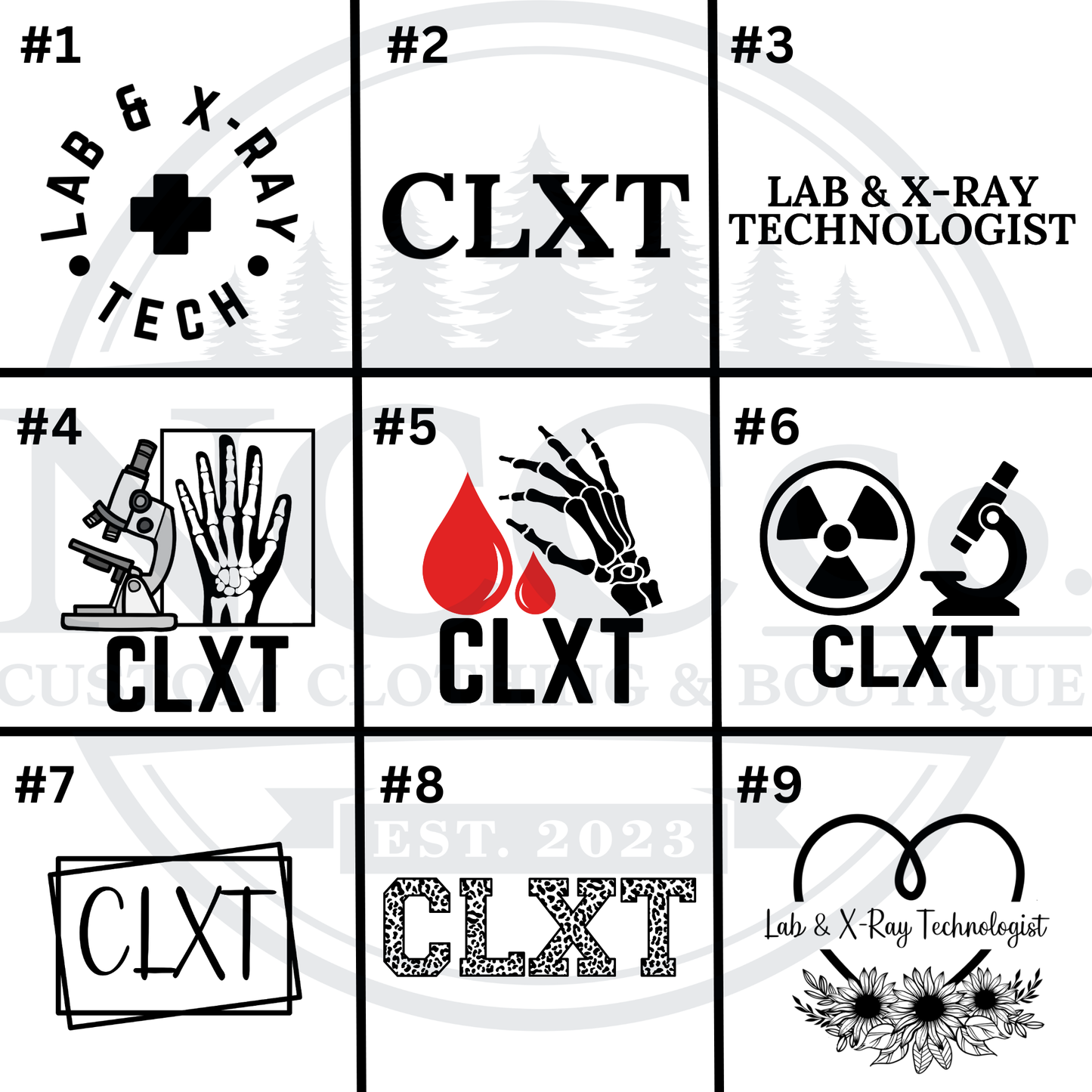 CLXT Left Chest Designs (SACLXT Permanent Listing)