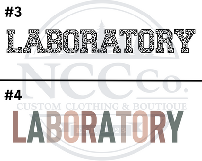 Laboratory - Centre Chest Designs