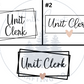 Unit Clerk - Left Chest Designs