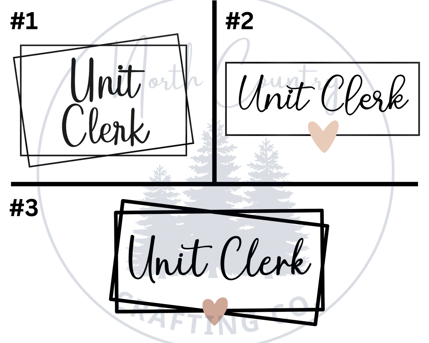 Unit Clerk - Left Chest Designs