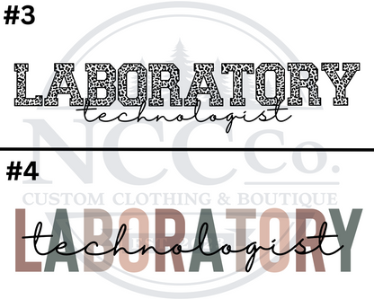 Lab Tech - Centre Chest Designs