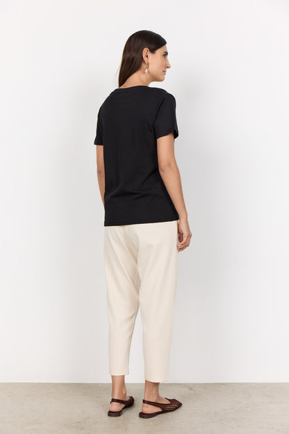 Derby Cotton Tee - Black