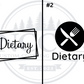 Dietary - Left Chest Designs