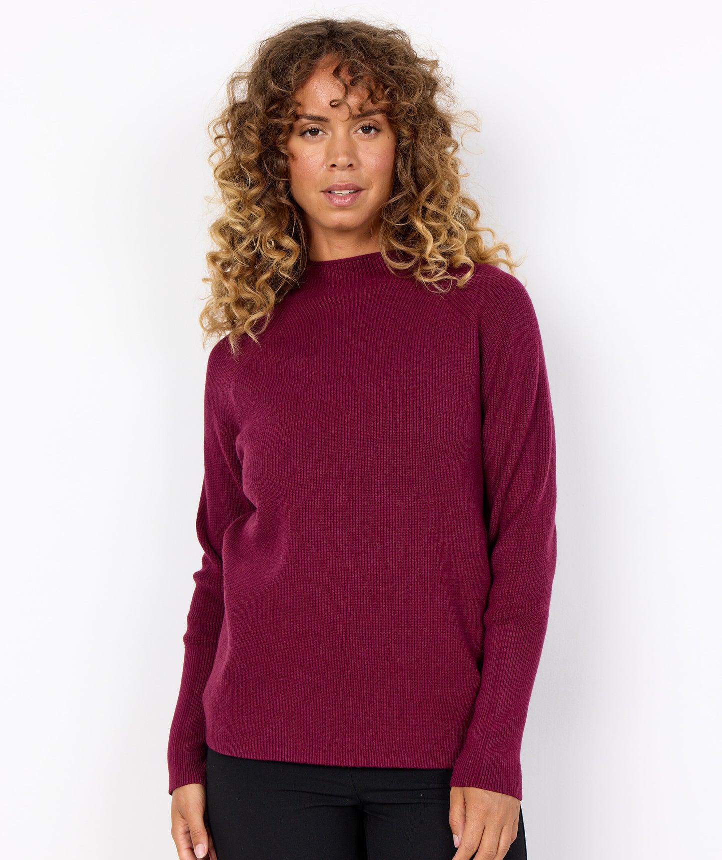 Kanita Knit Sweater - Dark Red